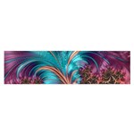 Feather Fractal Artistic Design Satin Scarf (Oblong) Front