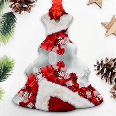 Christmas Background Tile Gifts Ornament (christmas Tree)  by Pakrebo