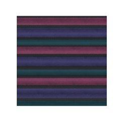 Stripes Pink Purple Teal Grey Small Satin Scarf (square) by BrightVibesDesign