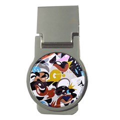 Graffiti Urban Colorful Graffiti City Wall Hip Hop Music Singers Money Clips (round)  by genx