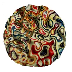 Abstract Background Pattern Art Large 18  Premium Round Cushions by Pakrebo