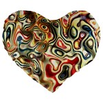 Abstract Background Pattern Art Large 19  Premium Heart Shape Cushions Front