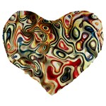 Abstract Background Pattern Art Large 19  Premium Heart Shape Cushions Back