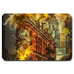 Flat Iron Building Architecture Large Doormat  by Pakrebo