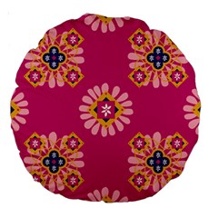 Morroco Tile Traditional Large 18  Premium Round Cushions by Mariart