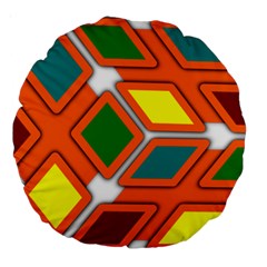 Shape Plaid Large 18  Premium Round Cushions by Mariart
