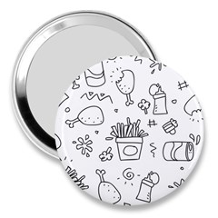 Set Chalk Out Scribble Collection 3  Handbag Mirrors by Pakrebo