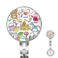 Baby Equipment Child Sketch Hand Stainless Steel Nurses Watch by Pakrebo