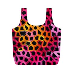 Mosaic Structure Pattern Background Full Print Recycle Bag (m) by Pakrebo