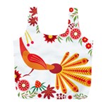 Peacock Pattern Full Print Recycle Bag (L) Front