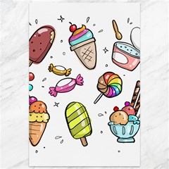 Doodle Cartoon Drawn Cone Food Canvas 12  X 18  by Pakrebo