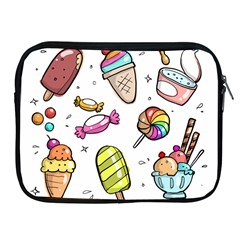 Doodle Cartoon Drawn Cone Food Apple Ipad 2/3/4 Zipper Cases by Pakrebo