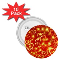 Pattern Valentine Heart Love 1 75  Buttons (10 Pack) by Mariart