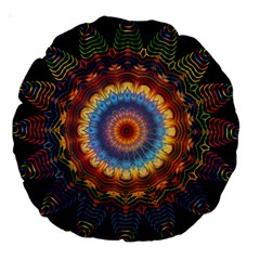 Colorful Prismatic Chromatic Large 18  Premium Round Cushions by Pakrebo