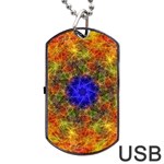 Background Image Tile Abstract Dog Tag USB Flash (One Side) Front