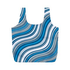 Blue Wave Surges On Full Print Recycle Bag (m) by WensdaiAmbrose