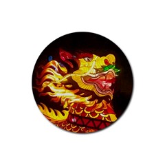 Dragon Lights Ki Rin Rubber Round Coaster (4 Pack)  by Riverwoman