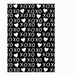 XO Valentines day pattern Small Garden Flag (Two Sides) Back