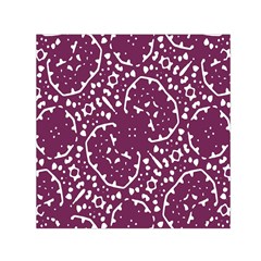 Magenta And White Abstract Print Pattern Small Satin Scarf (square) by dflcprintsclothing
