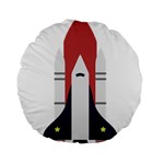 Planet Planets Rocket Shuttle Standard 15  Premium Round Cushions Front