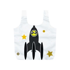 Spacecraft Star Emoticon Travel Full Print Recycle Bag (s) by Wegoenart