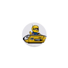 Cartoon Space Racer Galaxy Science 1  Mini Buttons by Wegoenart