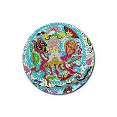 Supersonic Octopus Rubber Coaster (round)  by chellerayartisans