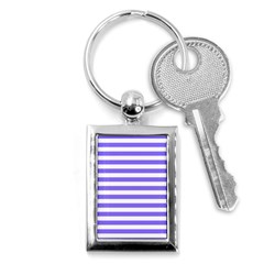 Lilac Purple Stripes Key Chains (rectangle)  by snowwhitegirl