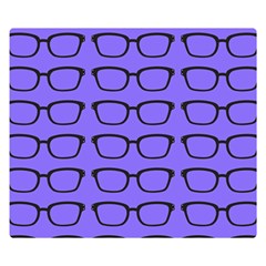 Nerdy Glasses Purple Double Sided Flano Blanket (small)  by snowwhitegirl