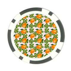 Citrus Tropical Orange Pink Poker Chip Card Guard by snowwhitegirl