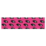 Eyes Dark Pink Satin Scarf (Oblong) Front