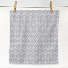 Damask Grey Face Towel by snowwhitegirl