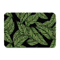 Tropical Leaves On Black Plate Mats by snowwhitegirl