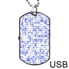 Blockchain Cryptography Dog Tag Usb Flash (one Side) by Pakrebo