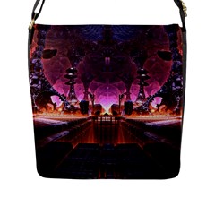 Fractal Mandelbulb 3d Flap Closure Messenger Bag (l) by Pakrebo