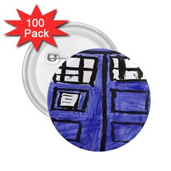 Tardis Painting 2 25  Buttons (100 Pack)  by Sudhe