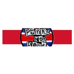 Punk Not Dead Music Rock Uk United Kingdom Flag Satin Scarf (oblong) by Sudhe