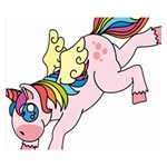 Unicorn Arociris Raimbow Magic Double Sided Flano Blanket (Small)  50 x40  Blanket Front