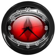 Red Eye Wall Clock (black) by Sudhe