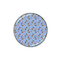 Lamb Pattern Blue Hat Clip Ball Marker by snowwhitegirl