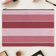Striped Shapes Wide Stripes Horizontal Geometric Cosmetic Bag (xxxl) by Sudhe
