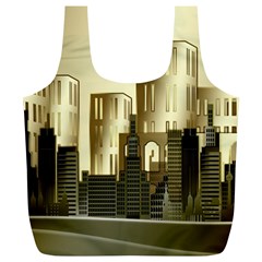 Architecture City House Full Print Recycle Bag (xl) by Sudhe