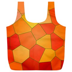Background Pattern Of Orange Mosaic Full Print Recycle Bag (xl) by Sudhe