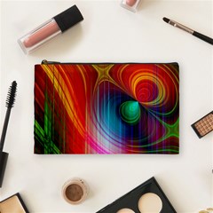Background Color Colorful Rings Cosmetic Bag (medium) by Sudhe