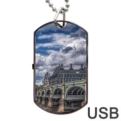 Architecture Big Ben Bridge Buildings Dog Tag Usb Flash (one Side) by Sudhe