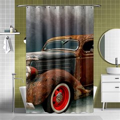 Auto Old Car Automotive Retro Shower Curtain 48  X 72  (small)  by Sudhe