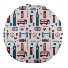 London Love Large 18  Premium Round Cushions by lucia
