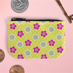 Traditional Patterns Plum Mini Coin Purse by Mariart