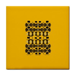 Jungle Elephants Tile Coasters by pepitasart