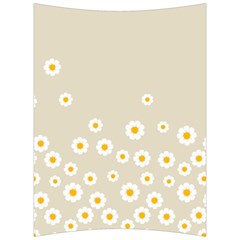 White Daisies Flower Pattern On Vintage Pastel Beige Background Retro Style Back Support Cushion by genx